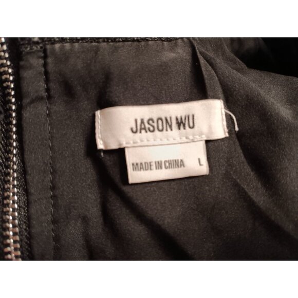 Jason Wu Large Black Double Breasted Boucle Tweed Sleeveless Blazer Dress, Butto - Picture 7 of 7